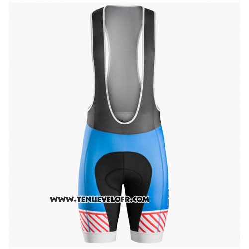 2016 Maillot Ciclismo Trek Bontrager Blanc et Bleu Manches Courtes et Cuissard